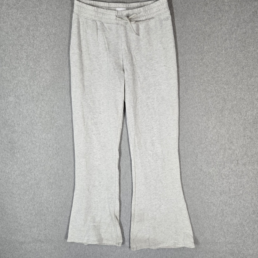 Hollister Women Pants M Gray Flared Sweatpants Fleece Ultra High-Rise READ